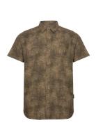 Inlibra Tops Shirts Short-sleeved Khaki Green INDICODE