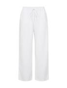 Sc-Cissie Bottoms Trousers Wide Leg White Soyaconcept