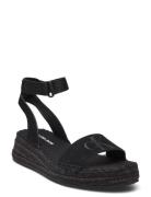 Sporty Wedge Rope Su Con Sko Wedge Black Calvin Klein