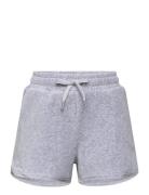 Shorts Velour Grey Melange Bottoms Shorts Grey Lindex