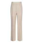 Striped Suit Trousers Bottoms Trousers Suitpants Beige Mango