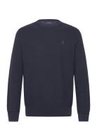 32/2 Cotton-Lsl-Plo Tops Sweat-shirts & Hoodies Sweat-shirts Navy Polo...