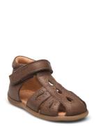 Starters? Drops Velcro Sandal Shoes Summer Shoes Sandals Brown Pom Pom