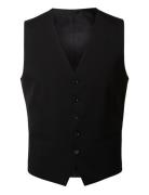 Slhslim-Mylologan Black Waistcoat B Noos Vest Black Selected Homme