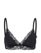 Pcmiley Lace Bra Noos Lingerie Bras & Tops Soft Bras Bralette Black Pi...