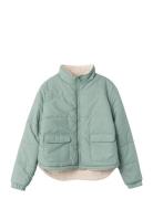 Nlfmorana Short Rev Jacket Fôret Jakke Green LMTD