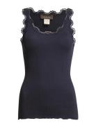 Rwbabette Sl U-Neck Long Lace Top Tops T-shirts & Tops Sleeveless Navy...