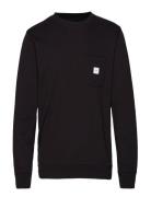 Square Pocket Sweatshirt Tops Sweat-shirts & Hoodies Sweat-shirts Blac...