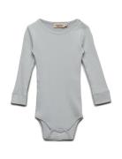 Plain Body Ls Bodies Long-sleeved Grey MarMar Copenhagen