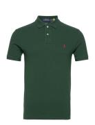 Slim Fit Mesh Polo Shirt Tops Polos Short-sleeved Green Polo Ralph Lau...