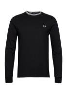 Ls Twin Tipped T-Shirt Tops T-shirts Long-sleeved Black Fred Perry