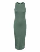 Vmlavender Sl O-Neck Calf Dress Vma Noos Knelang Kjole Green Vero Moda