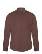 Fine Corduroy Shirt L/S Tops Shirts Casual Brown Lindbergh