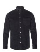 Johan Corduroy Shirt Tops Shirts Casual Black Kronstadt