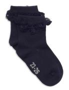 Ankle Sock W. Lace Sokker Strømper Blue Minymo