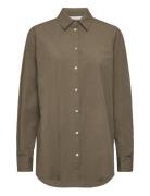 Afternoon Shirt Tops Shirts Long-sleeved Khaki Green H2O Fagerholt