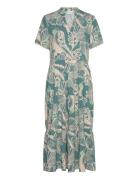 Edasz Ss Maxi Dress Knelang Kjole Green Saint Tropez