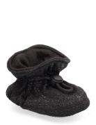 Glitter Textile Slippers Tøfler Innesko Black Melton