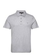 Sleek Mk Polo Tops Polos Short-sleeved Grey Michael Kors