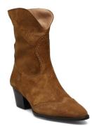 Bootie - Block Heel - With Zippe Shoes Boots Ankle Boots Ankle Boots W...