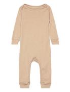 Melange Full Body Romper Langermet Bodysuit Beige Copenhagen Colors