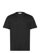 Smooth Cotton T-Shirt Tops T-shirts Short-sleeved Black Calvin Klein