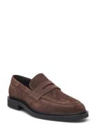 Biafelix Loafer Suede Mokasiner Lave Sko Brown Bianco