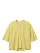 Naram Over D Shirt Tops Shirts Short-sleeved Yellow Bongusta