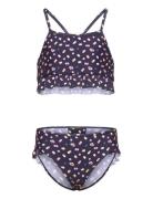 Bikini W. Frills, Aop Bikini Multi/patterned Color Kids