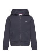 Shield Zip Hoodie Tops Sweat-shirts & Hoodies Hoodies Navy GANT