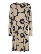 Terassi Unikko Knelang Kjole Beige Marimekko