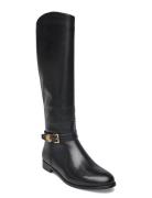 Brooke Burnished Leather Riding Boot Høye Støvletter Black Lauren Ralp...