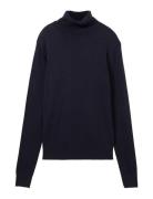 Knit Basic Turtleneck Tops Knitwear Turtleneck Navy Tom Tailor