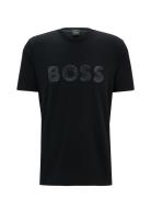 Tee Jagged 1 Tops T-shirts Short-sleeved Black BOSS