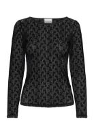 Jessy Top Tops T-shirts & Tops Long-sleeved Black Noella