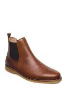 Booties - Flat - With Elastic Støvletter Chelsea Boot Brown ANGULUS