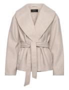 Vmanne Bergen Jacket Lcs Ulljakke Jakke Beige Vero Moda