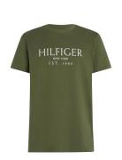 Big Hilfiger Tee Tops T-shirts Short-sleeved Green Tommy Hilfiger