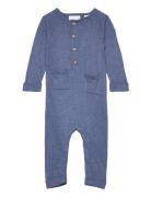 Cotton-Knit Jumpsuit Jumpsuit Blue Mango