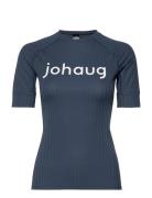 Rib Tech Tee Sport T-shirts & Tops Short-sleeved Navy Johaug