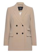 Brassica Linda Blazer Blazers Double Breasted Blazers Beige Bruuns Baz...