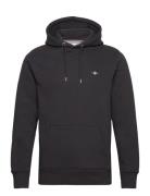 Reg Shield Hoodie Tops Sweat-shirts & Hoodies Hoodies Black GANT