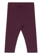 Leggings Brushed Inside Basic Bottoms Leggings Purple Lindex