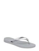 Slim Shoes Summer Shoes Sandals Flip Flops Silver Havaianas