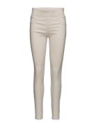 Fqshantal-Pa-Power Bottoms Trousers Slim Fit Trousers Beige FREE/QUENT