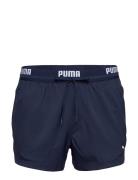 Puma Swim Men Logo Short Shorts 1P Sport Shorts Navy Puma Swim