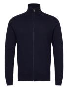 Slhberg Full Zip Cardigan Noos Tops Knitwear Full Zip Jumpers Navy Sel...