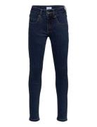 Stay Plain Dk. Blue Bottoms Jeans Skinny Jeans Blue Grunt