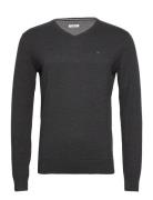 Basic V Neck Sweater Tops Knitwear V-necks Black Tom Tailor