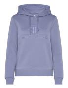 Reg Tonal Shield Hoodie Tops Sweat-shirts & Hoodies Hoodies Blue GANT